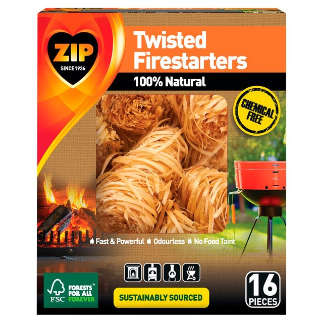 Zip Twisted Firestarters, 16 Per Pack