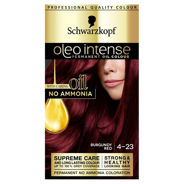 Schwarzkopf Oleo Intense 4-23 Burgundy Red Permanent Hair Dye