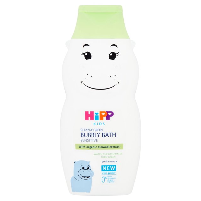 HiPP Kids Clean & Green Bubble Bath Hippo for Sensitive Skin, 380g