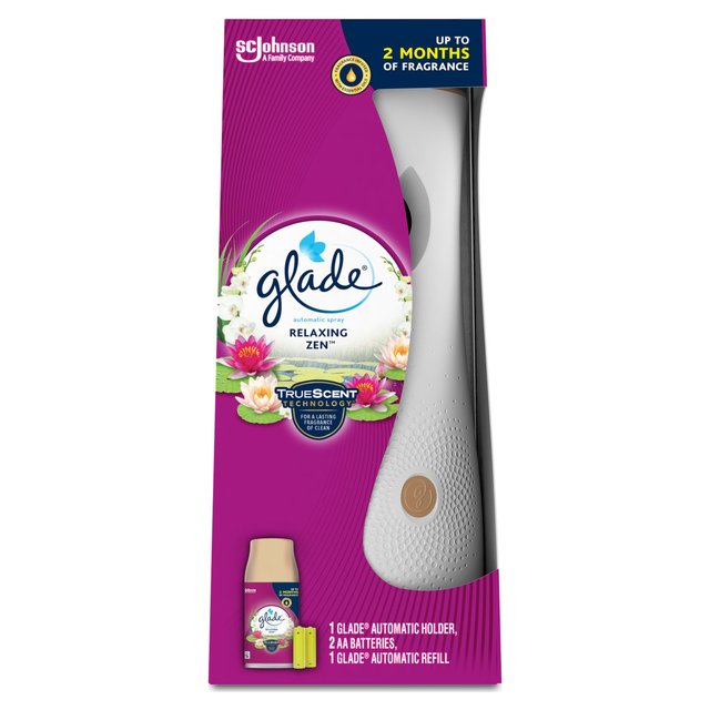Glade Automatic Spray Holder & Refill Relaxing Zen Air Freshener, 269ml