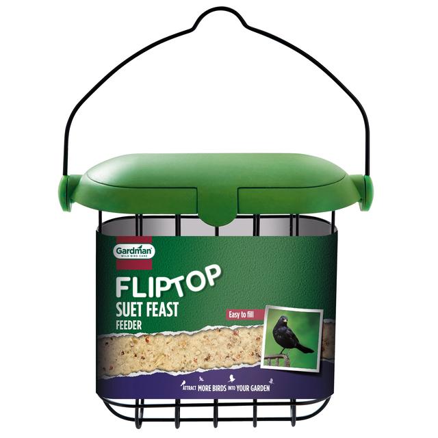 Gardman Flip Top Suet Feast Bird Feeder, 7x16.5x22cm