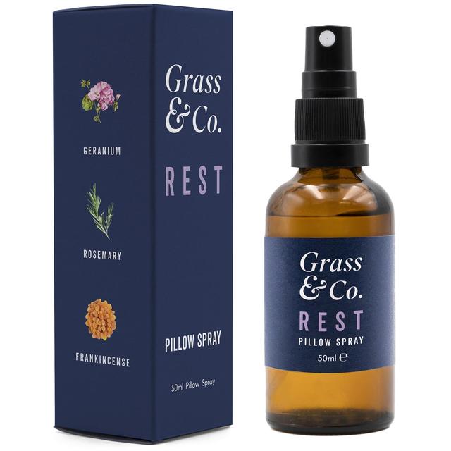 Grass & Co. Rest Geranium, Rosemary and Frankincense Pillow Spray, 50ml