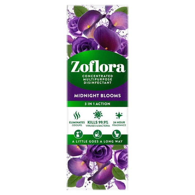 Zoflora 250ml 3-in-1 Multipurpose Concentrated Disinfectant Midnight Blooms