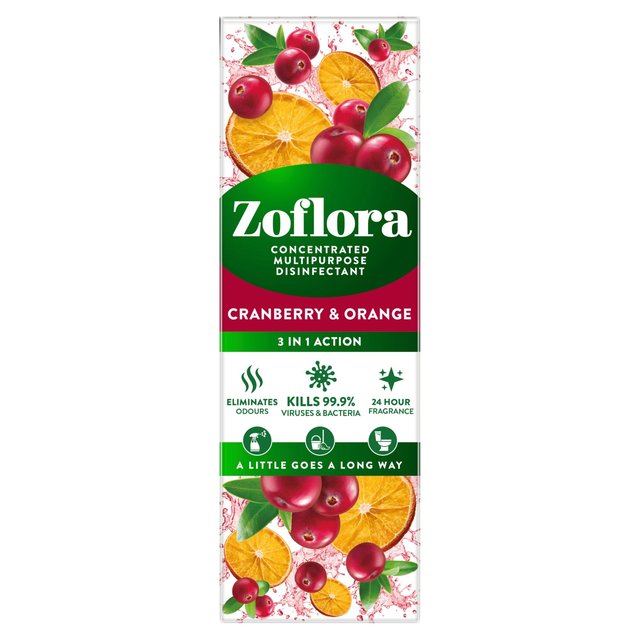 Zoflora Concentrated Disinfectant Cranberry and Orange, 250ml