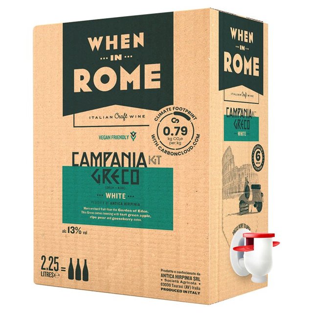 When in Rome White Wine Campania Greco IGT, 2.25L