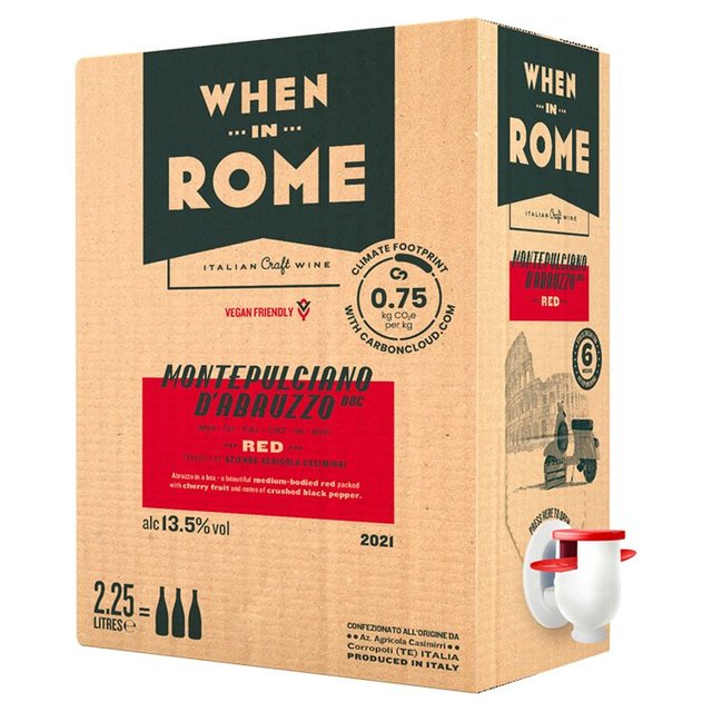 When in Rome Red Wine Montepulciano D’abruzzo Doc, 2.25L