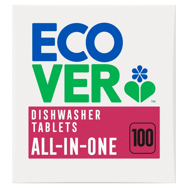 Ecover All in One Dishwasher Tablets XL, 100 Per Pack