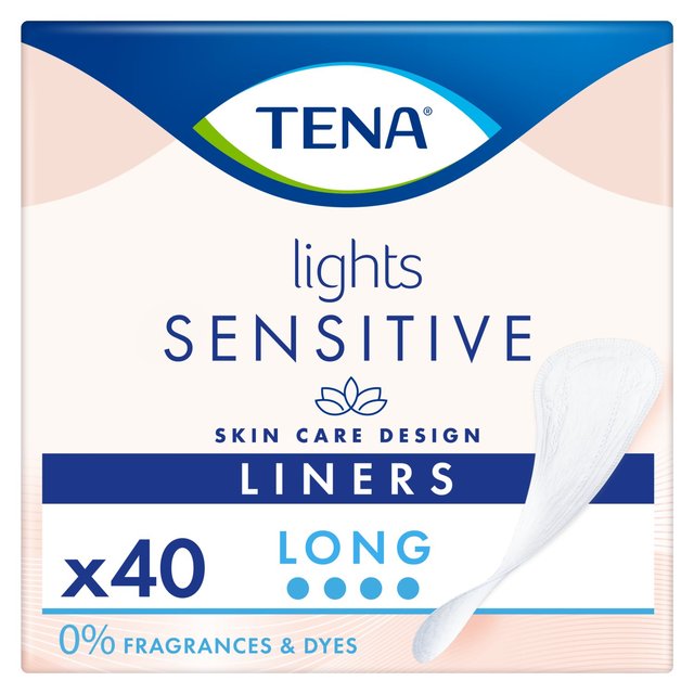 Tena Lady Lights by Tena Long Incontinence Liners, 40 Per Pack