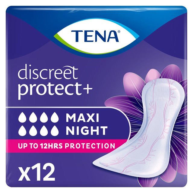 Tena Lady Maxi Night Incontinence Pads, 12 Per Pack