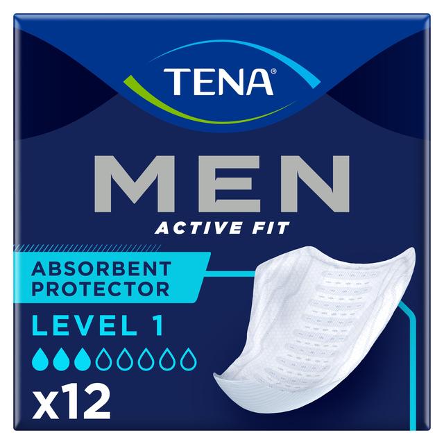 Tena for Men Incontinence Absorbent Protector Level 1, 12 Per Pack