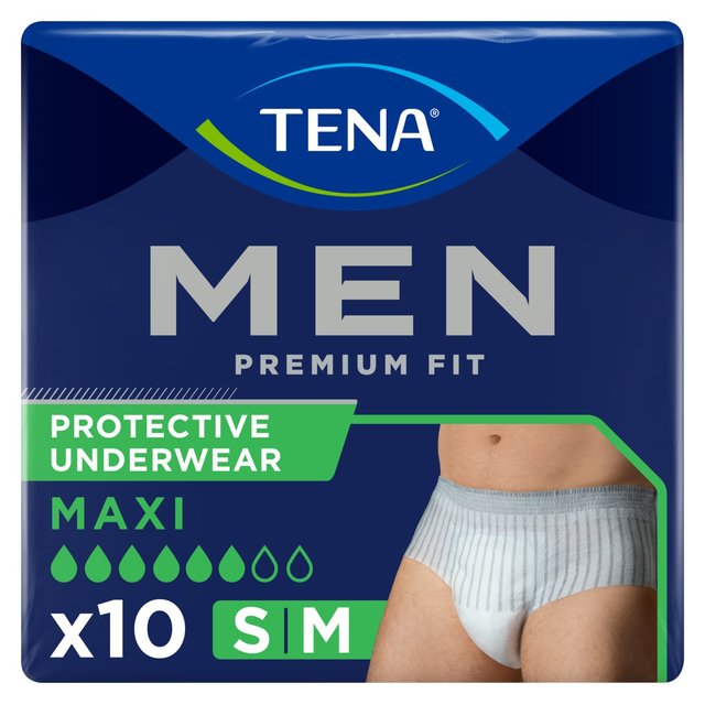 Tena for Men Premium Fit Incontinence Pants Medium, 10 Per Pack