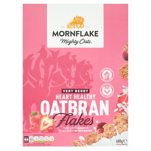 Mornflake Oatbran Flakes Very Berry, 400g
