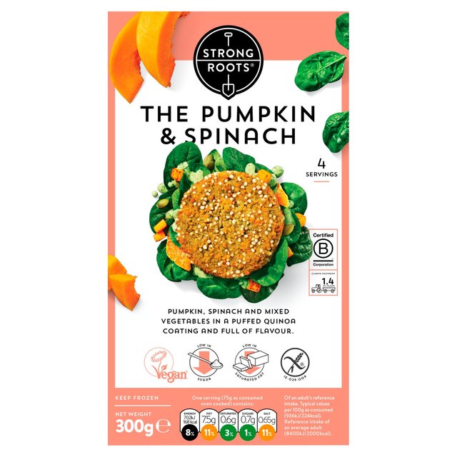 Strong Roots The Pumpkin & Spinach Burger, 300g