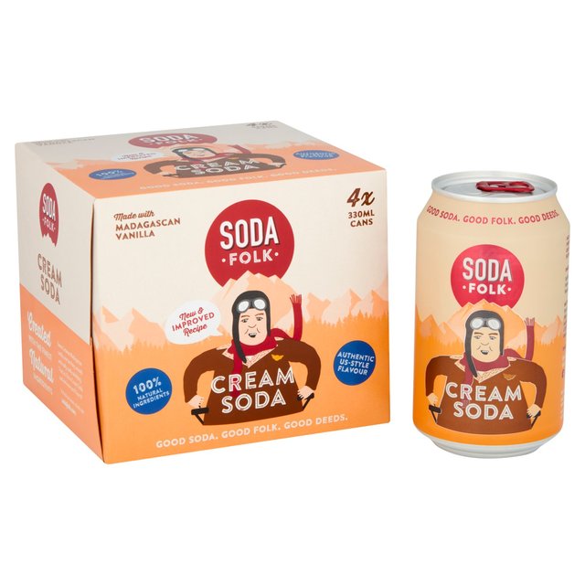 Soda Folk Cream Soda, 4 x 330ml