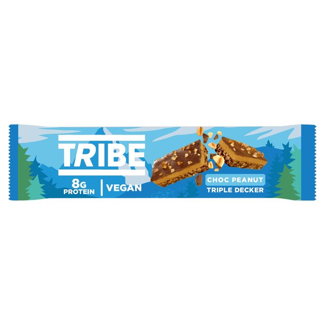 Tribe Triple Decker Choc Peanut Butter Bar, 40g