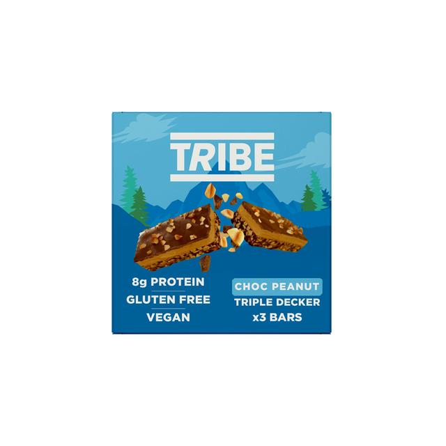Tribe Triple Decker Choc Peanut Butter Multipack, 3 x 40g