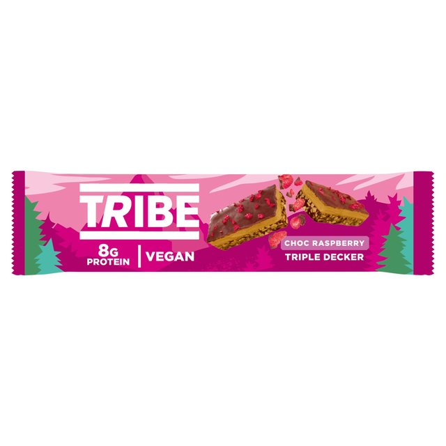 Tribe Triple Decker Choc Raspberry Bar, 40g