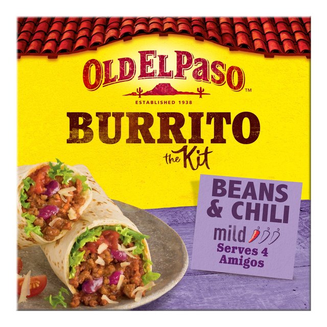 Old El Paso Mexican Beans & Beef Chili Mild Burrito Kit, 620g