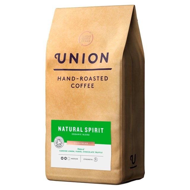 Union Hand-Roasted Coffee Natural Sprit Organic Wholebean, 500g