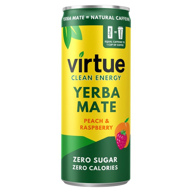 Virtue Yerba Mate Energy Peach & Raspberry, 250ml