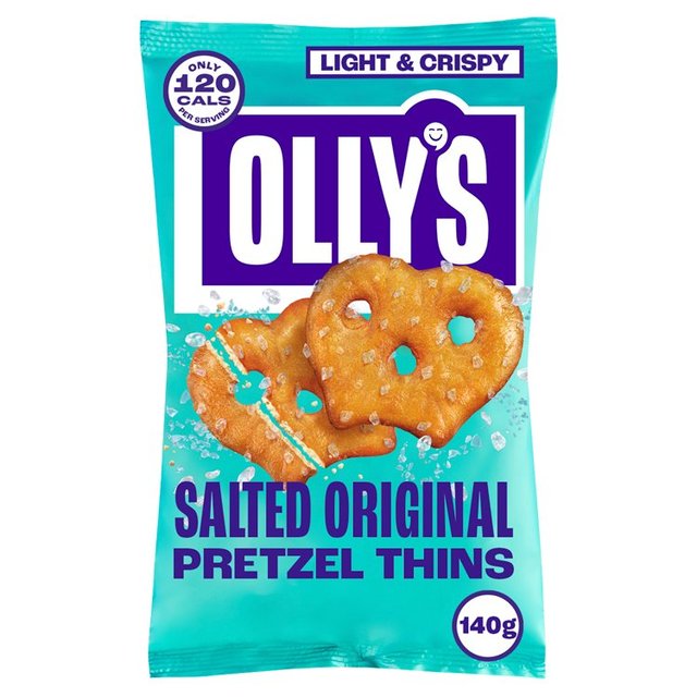 Olly’s Pretzel Thins, Original Salted, 140g