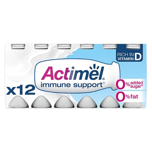 Actimel Original 0% Added Sugar Fat Free Yoghurt Drink, 12 x 100g