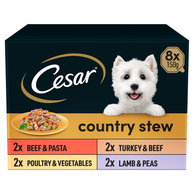 Cesar Country Stew Adult Wet Dog Food Trays Special Selection, 8 x 150g