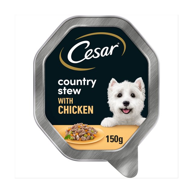 Cesar Country Stew Adult Wet Dog Food Tray Chicken & Veg in Gravy, 150g