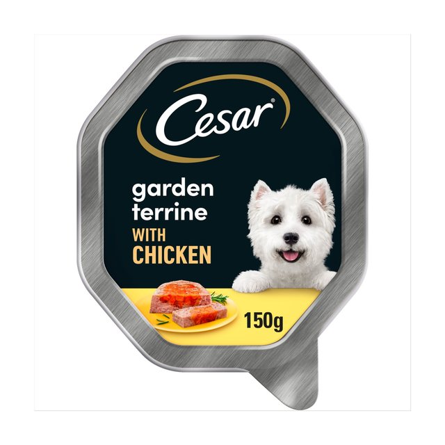 Cesar Garden Terrine Dog Food Tray Chicken & Garden Vegetables in Loaf, 150g
