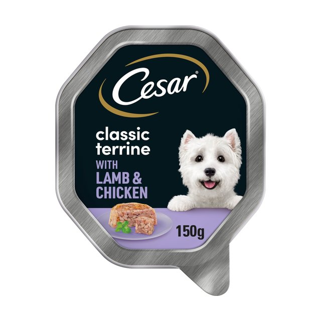 Cesar Classics Terrine Dog Food Tray Lamb & Chicken in Jelly, 150g