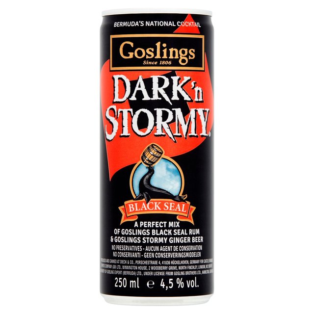 Goslings Dark ’N Stormy Pre-Mixed Cocktail Can, 250ml