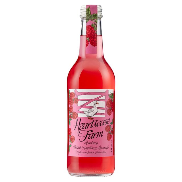 Heartsease Farm Sparkling British Raspberry Lemonade, 330ml