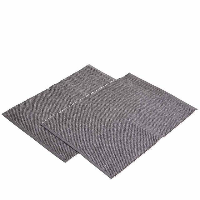 M&S Set of 2 Rib Woven Placemats, Grey | Ocado