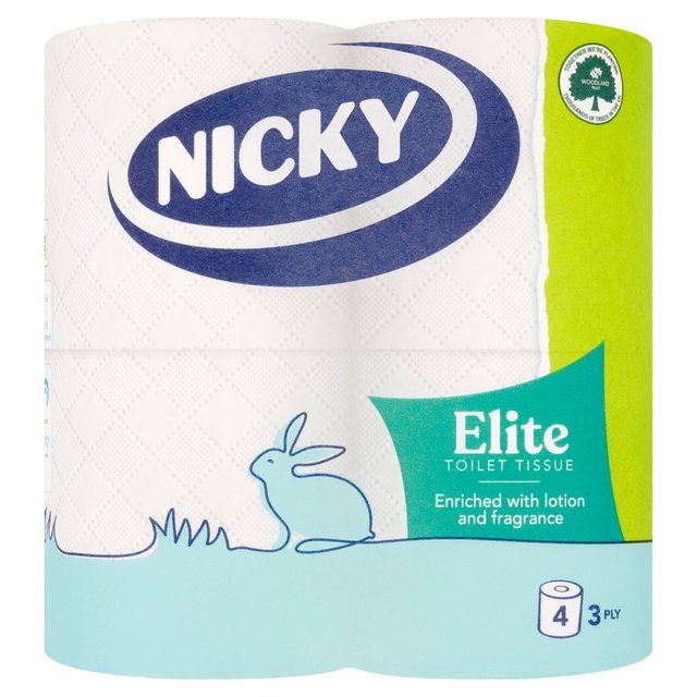 Nicky Elite Toilet Tissue 4 Pack, 4 Per Pack