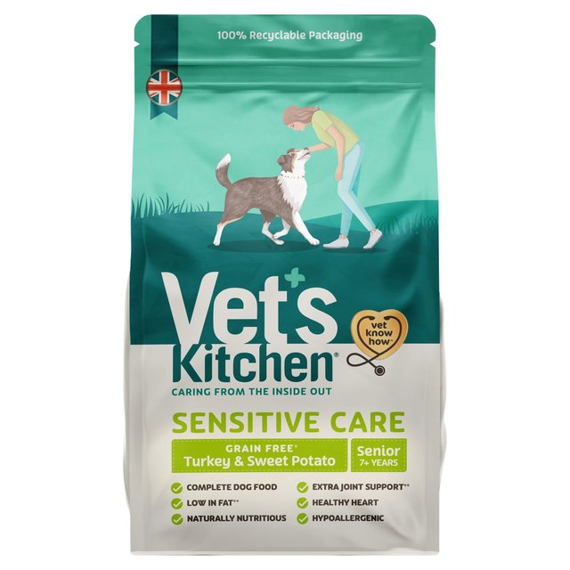 Vet’s Kitchen Grain Free Senior Dry Dog Food Turkey & Sweet Potato, 2.2kg