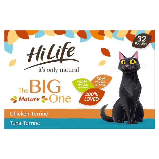 HiLife It’s Only Natural The Big Mature One in Jelly Wet Cat Food, 32 x 70g