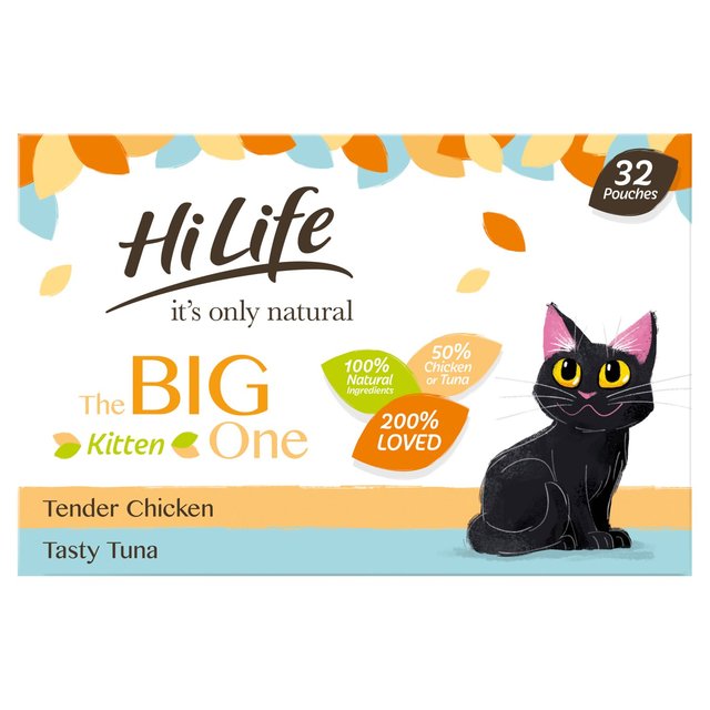 HiLife It’s Only Natural The Big Kitten One in Jelly Wet Cat Food, 32 x 70g