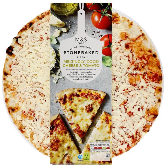 M & S Stone Baked Pizza With Cheese & Tomato, 418g