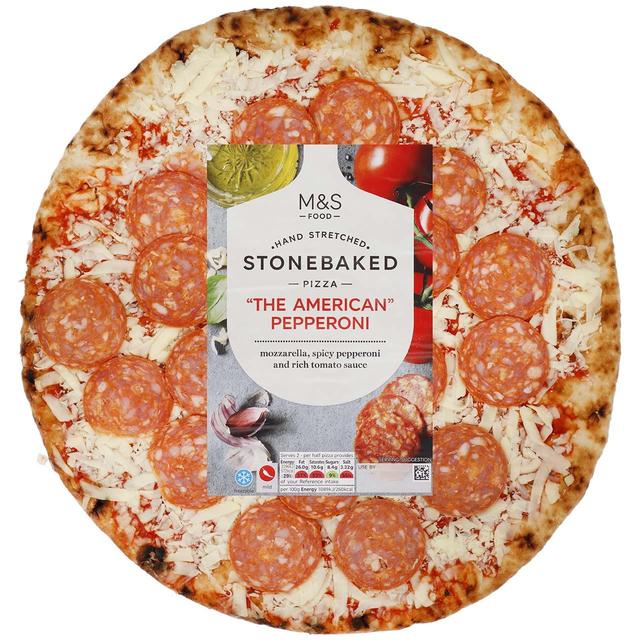 M & S Stone Baked Pizza With Pepperoni, 385g