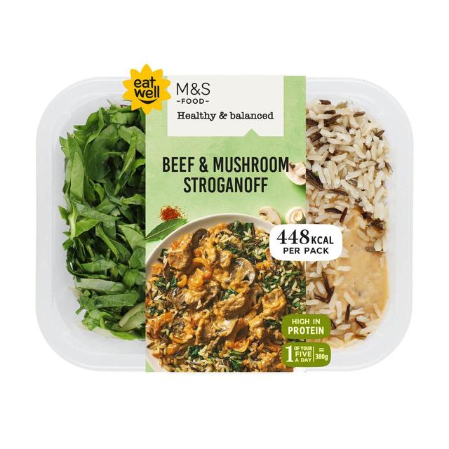 M & S Eat Well Beef & Mushroom Stroganoff, 380g
