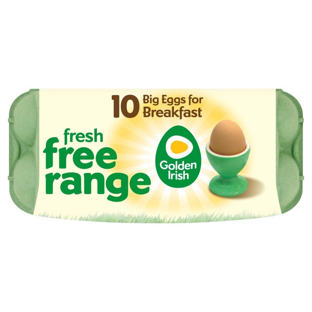 Golden Irish Free Range Big Breakfast Eggs, 10 Per Pack