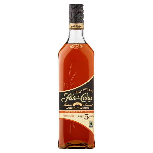 Flor De Cana Clasico 5 Year Old Rum, 70cl