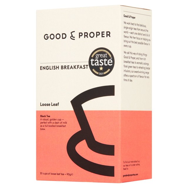 Good & Proper Tea, Loose Leaf English Breakfast Tea, 90g
