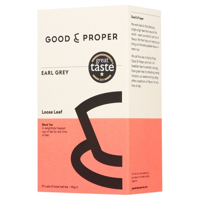 Good & Proper Tea, Loose Leaf Earl Grey Tea, 90g