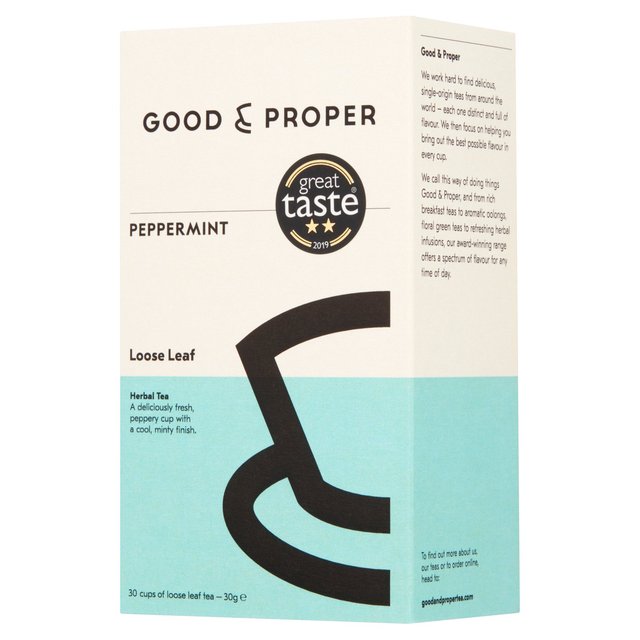 Good & Proper Tea, Loose Leaf Peppermint Tea, 30g