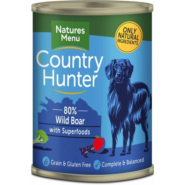 Natures Menu Country Hunter 80% Wild Boar With Superfoods Wet Dog Food, 400g
