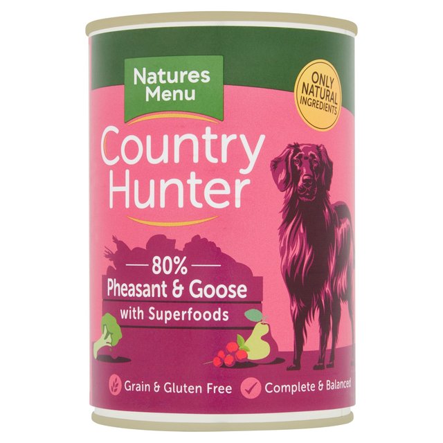Natures Menu Country Hunter 80% Pheasant & Goose With Superfoods Wet Dog Food, 400g