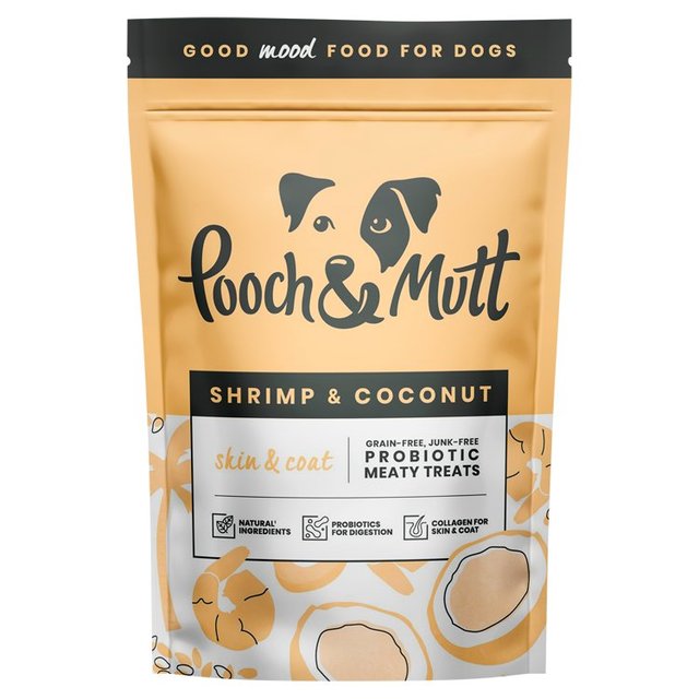Pooch & Mutt Shrimp and Coconut Coat Care Meaty Dog Treats, 120g