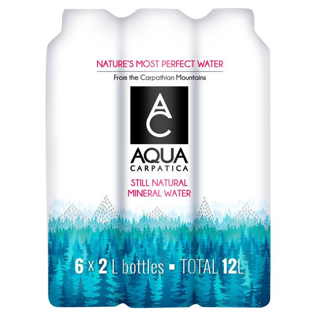 Aqua Carpatica Still Natural Mineral Water Low Sodium & Nitrates, 6 x 2L