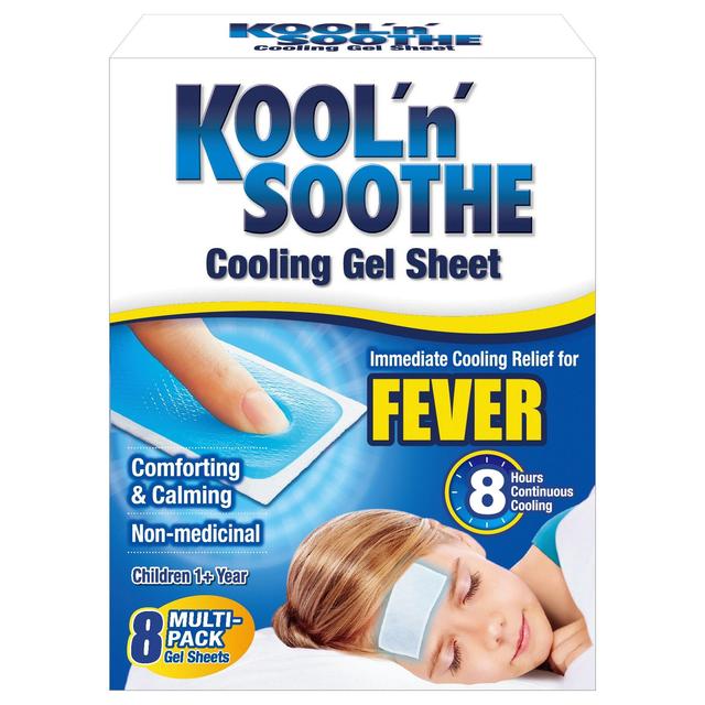 Kool’n’Soothe Fever Cooling Gel Sheet, 8 Per Pack